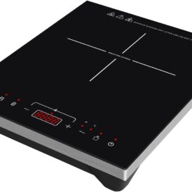 Rosenstein & Söhne Induktionskochfeld: Induktions-Kochplatte, 12-26 cm, Touch-Tasten, 2.000 W, bis 240 °C (Herdplatte Induktion, Induktionskochplatten, Induktionskoch)