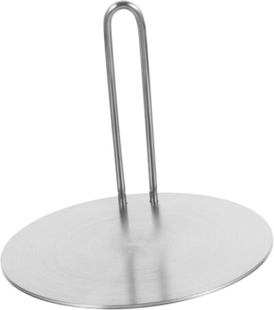 PRETYZOOM Induktionsplatte Wärmeverteiler Adapter für Gasherd und Elektroherd Abnehmbarer Griff Gleichmäßige Wärmeverteilung für Kochgeschirr und Töpfe für Täglichen Gebrauch